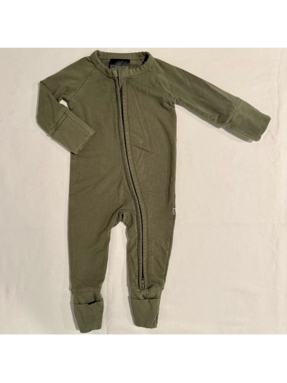 Little Sleepies Cozy Solids Zippy Boys Newborn Girls Olive Bamboo Sleeper